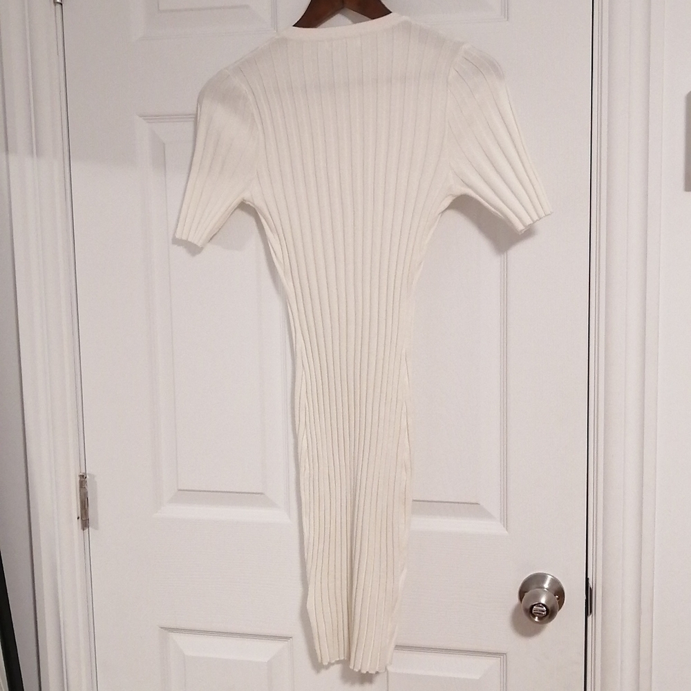 Missguided Ribbed Button Down Bodycon Dress - Picture 7 of 10